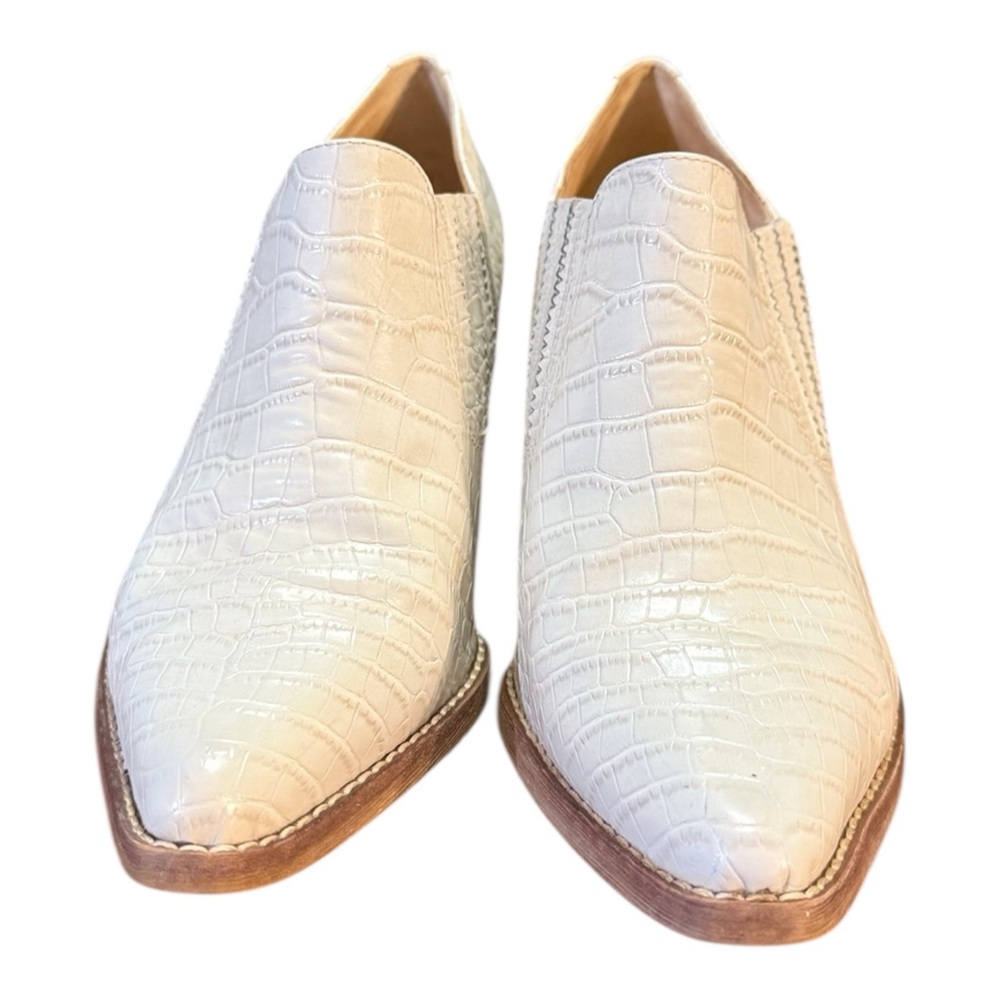 Sam Edelman Walton Croc-Embossed Leather Booties Women’s Size 7.5 - Picture 4 of 8